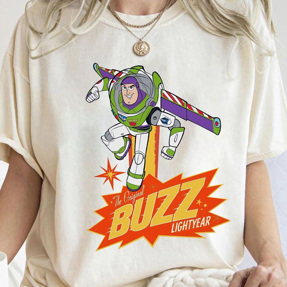 Disney Pixar Toy Story Buzz Lightyear Vintage Poster Shirt Buzz Lightyear Portrait Shirt Disneyland Family Matching Shirt Magic Kingdom Design T-shirt
